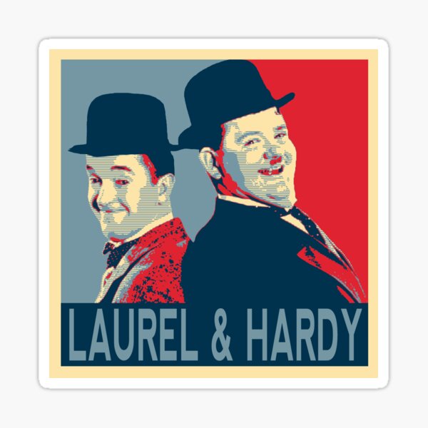 LAUREL AND HARDY, HOPE POSTER Sticker