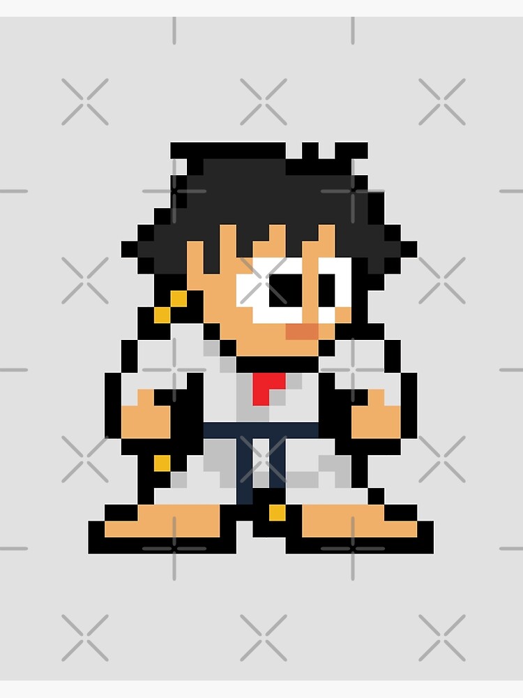 Makoto (Street Fighter) 8-bit Retro Pixel Art