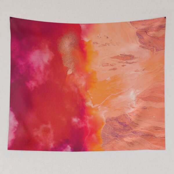 Item preview, Marble art print, red and orange designed and sold by amteta.