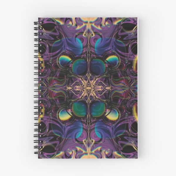 Item preview, Psychedelic mandala, black and rainbow bubbles designed and sold by LiquidDeep.
