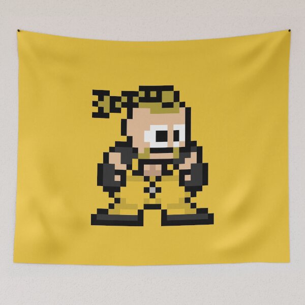 Item preview, Rufus (Street Fighter) 8-bit Retro Pixel Art designed and sold by The Armorsmith.