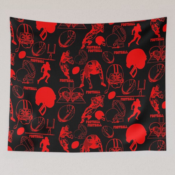 Item preview, Red Football Pattern designed and sold by Crystalsgraphix.