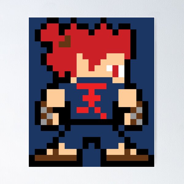 Ken (Street Fighter) 8-bit Retro Pixel Art