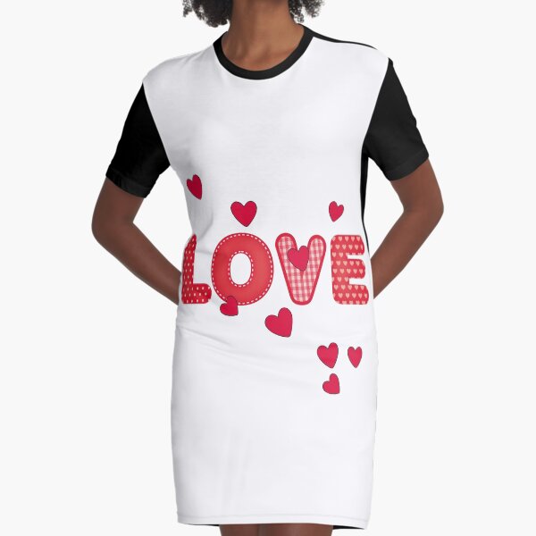 Love Is All You Need Graphic T-Shirt Dress