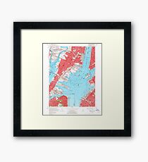 USGS TOPO Map New Jersey NJ Jersey City 254500 1955 24000 Framed Print