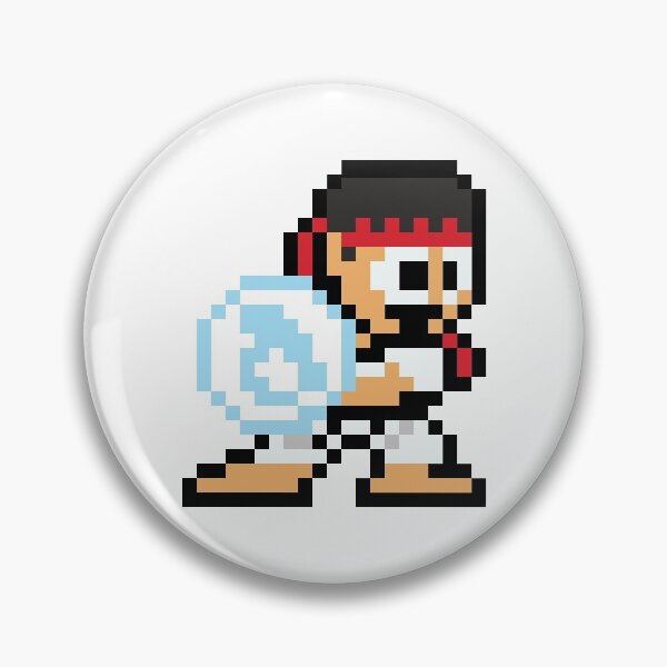 Item preview, Ryu Hadouken (Street Fighter) 8-bit Retro Pixel Art designed and sold by The Armorsmith.