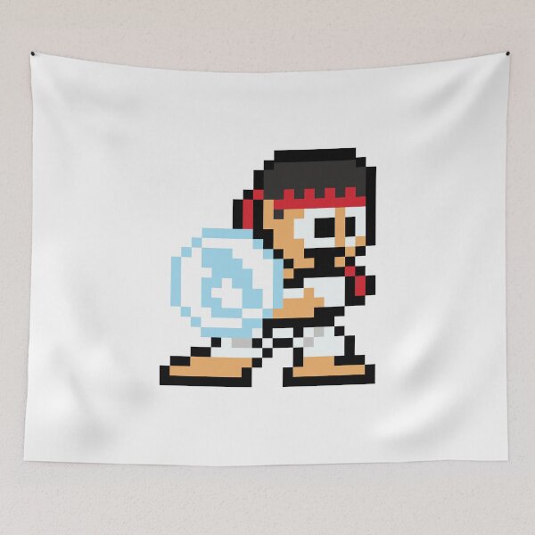 Item preview, Ryu Hadouken (Street Fighter) 8-bit Retro Pixel Art designed and sold by The Armorsmith.