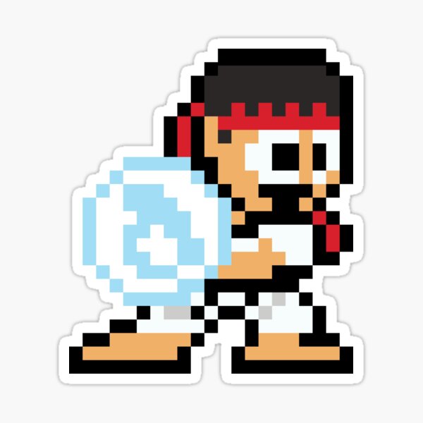 Ryu Street Fighter III Videogames Neo-Geo Pixel Art Sticker by  Mr-Retropixel