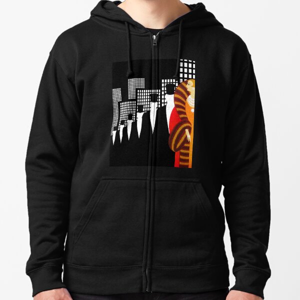 Sophisticated Art Deco Cosmopolitan Fashion art Zipped Hoodie