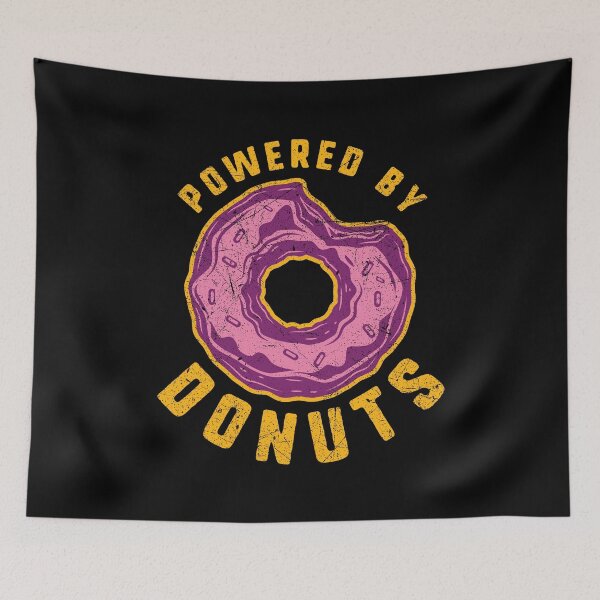 Item preview, Powered By Donut — Cute Donuts Lovers designed and sold by MintaApparel.