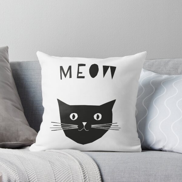 Item preview, Cat Meow in Black and White designed and sold by yoyostudio.