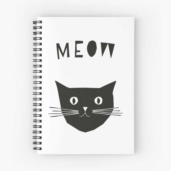 Item preview, Cat Meow in Black and White designed and sold by yoyostudio.