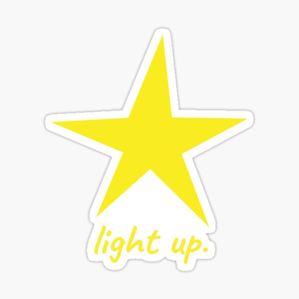 "Light Up Star / Star" Sticker for Sale by BranDinoDesigns Redbubble