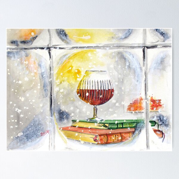 Item preview, Winter Cheers - Snow, Books, Fire and Candlelight... designed and sold by Rob Beilby.