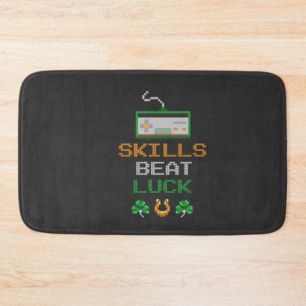 Item preview, Skills Beat Luck St. Patricks Day Gamer Video Game Pixel Art designed and sold by gkao.