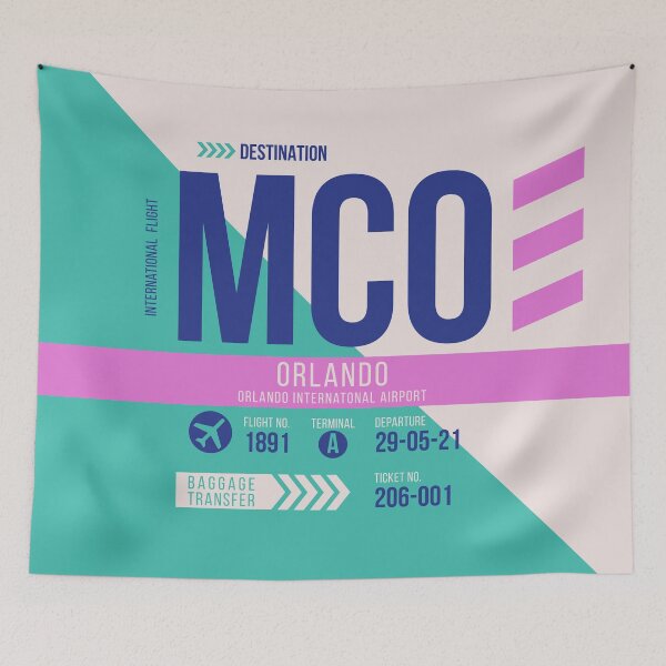 Item preview, Orlando (MCO) Airport Code Baggage Tag designed and sold by SLAG-Creative.