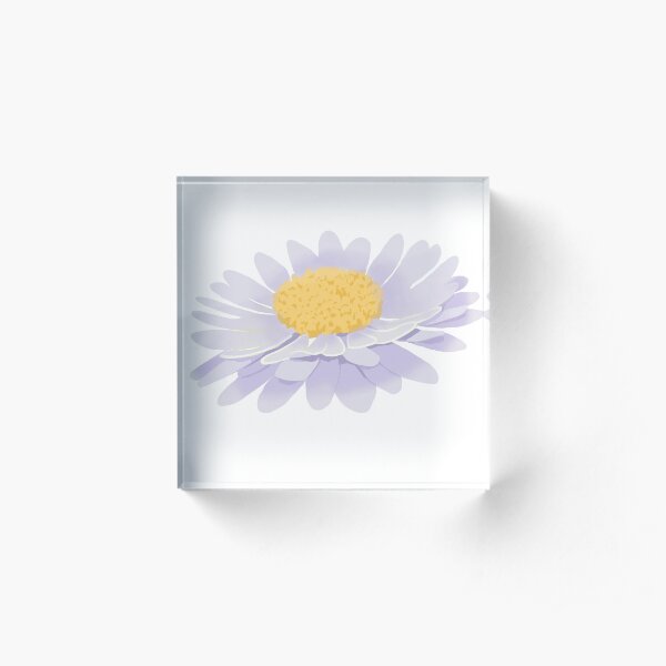 Purple daisy flower Acrylic Block