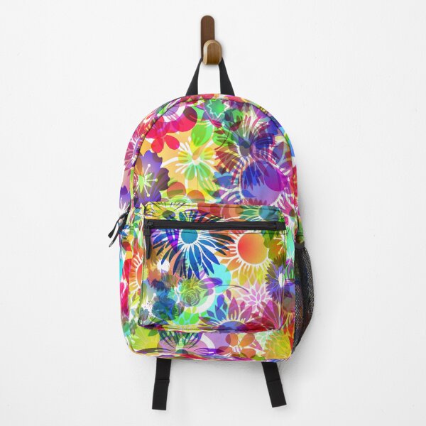 Item preview, Bright Rainbow Colorful Flower Garden Pattern designed and sold by Timeforplay.
