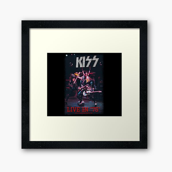 Kiss en vivo en "75" Lámina enmarcada