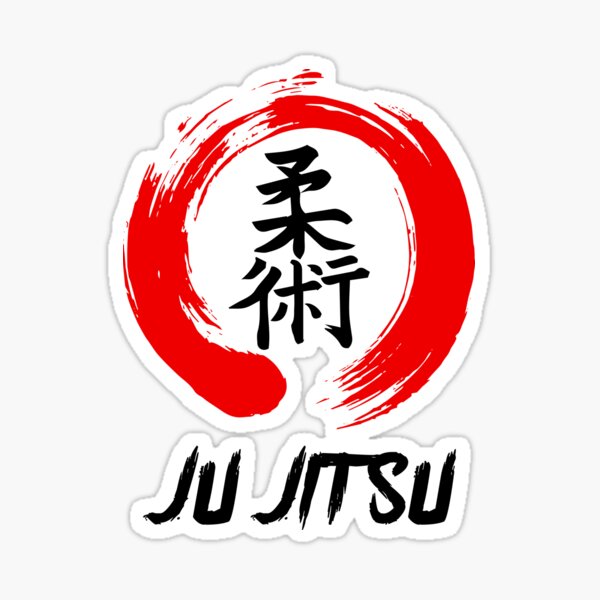Item preview, JuJitsu Kanji and red brush circle designed and sold by DCornel.