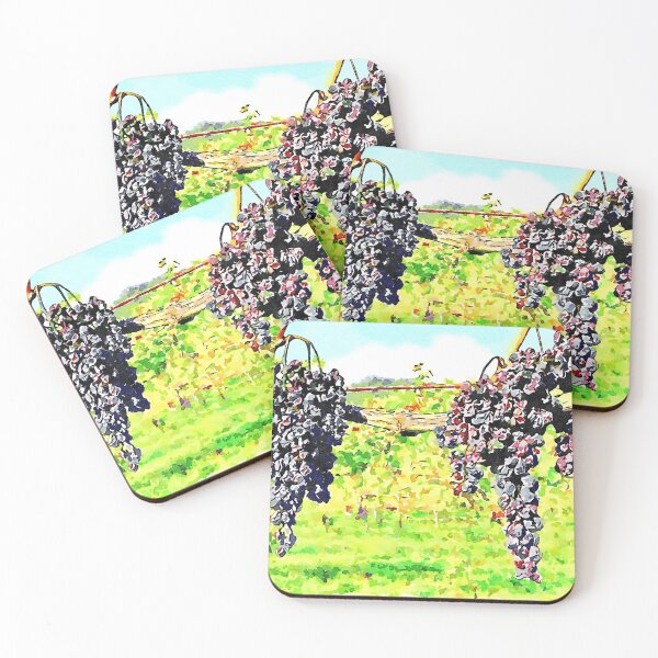 Item preview, Hortus Conclusus: bunches of black grapes in the vineyard designed and sold by Giuseppe Cocco.