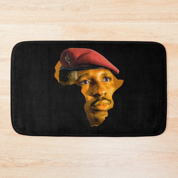 Item preview, Portrait of Thomas Sankara in the shape of the map of Africa designed and sold by Issdessarts.