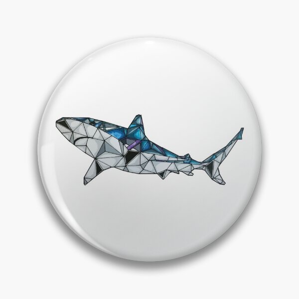 Artikelvorschau, blue geometric shark line drawing design entworfen und verkauft von dominic0925.