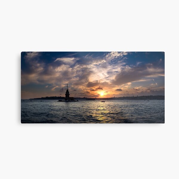 Istanbul sunset panorama Metal Print