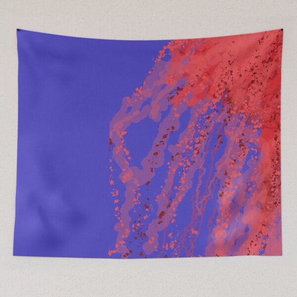 Item preview, Red blue bloody jellyfish designed and sold by MentaLee.