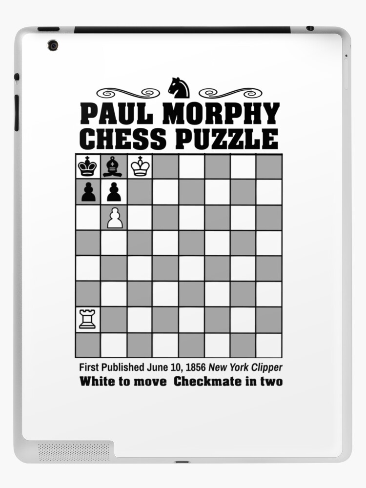 Paul Morphy--Chess Puzzle | iPad Case & Skin