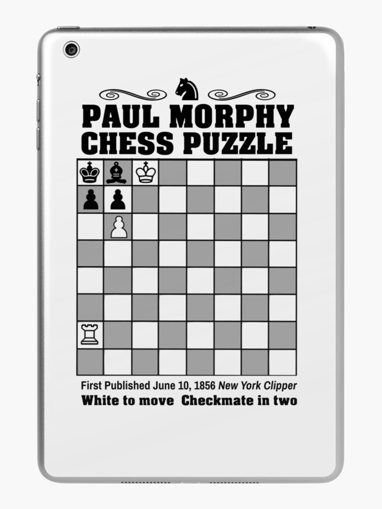 Paul Morphy--Chess Puzzle | iPad Case & Skin