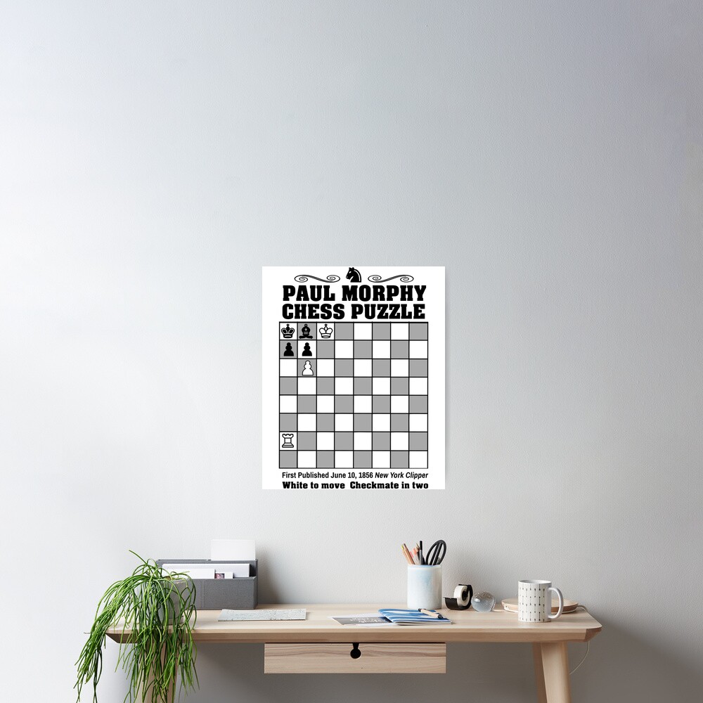 Paul Morphy--Chess Puzzle Photographic Print for Sale by