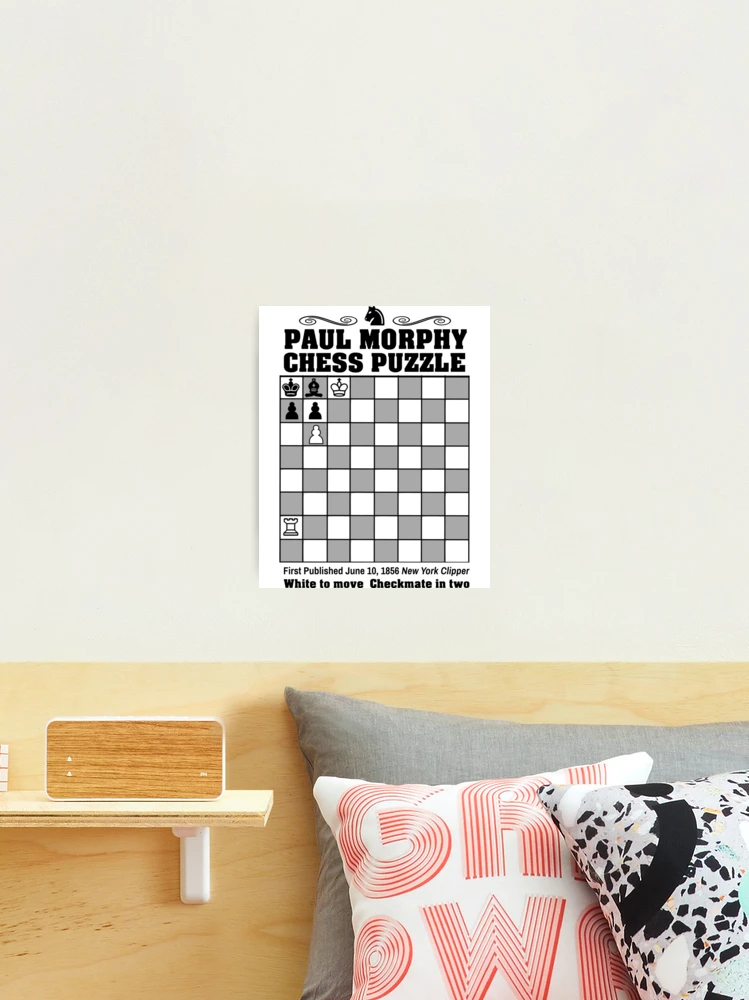 Paul Morphy--Chess Puzzle Photographic Print for Sale by