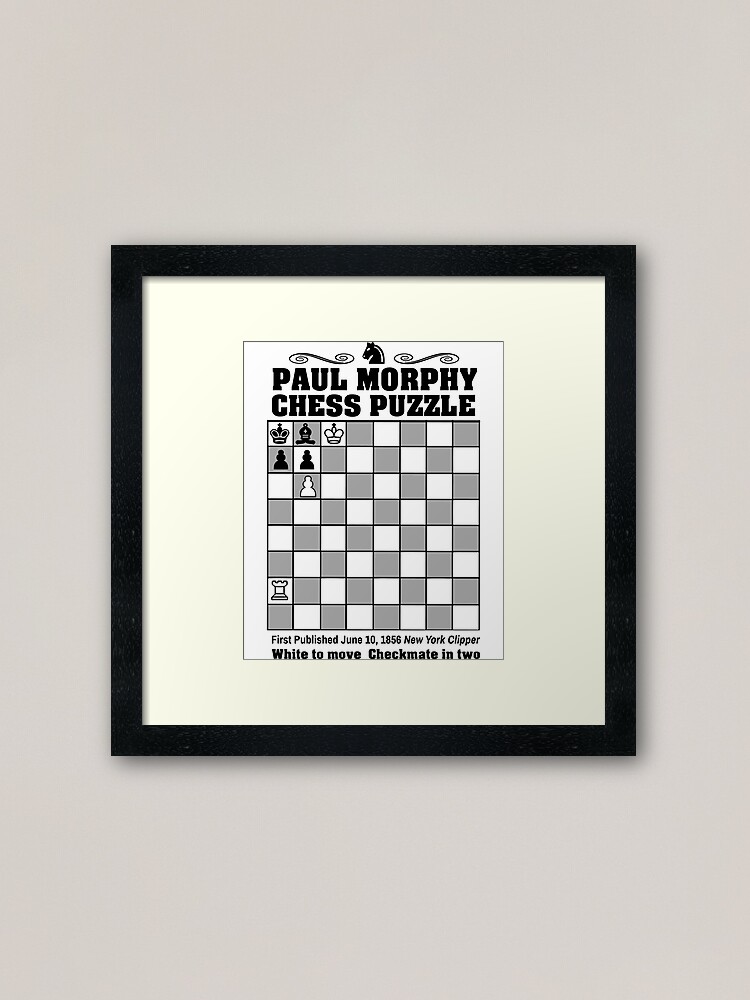 Paul Morphy--Chess Puzzle Photographic Print for Sale by