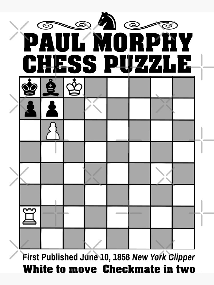 Paul Morphy--Chess Puzzle Art Board Print for Sale by tshdesigns