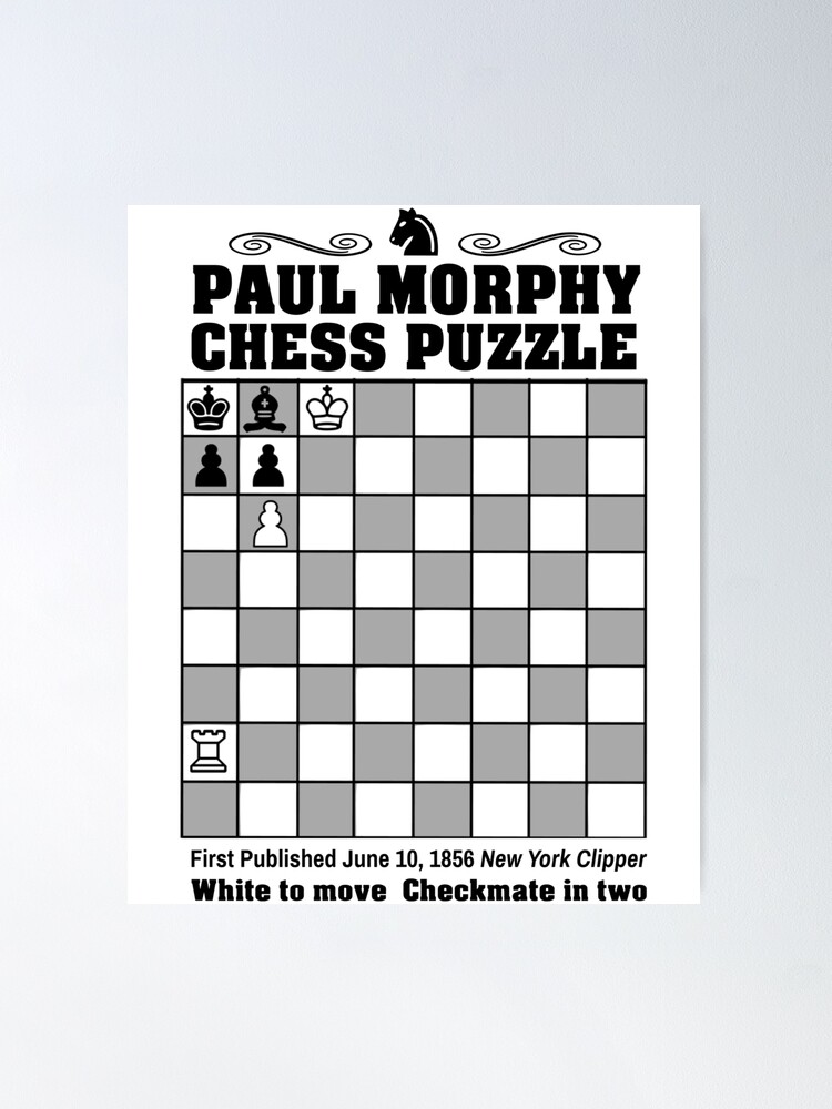 Paul Morphy--Chess Puzzle Photographic Print for Sale by