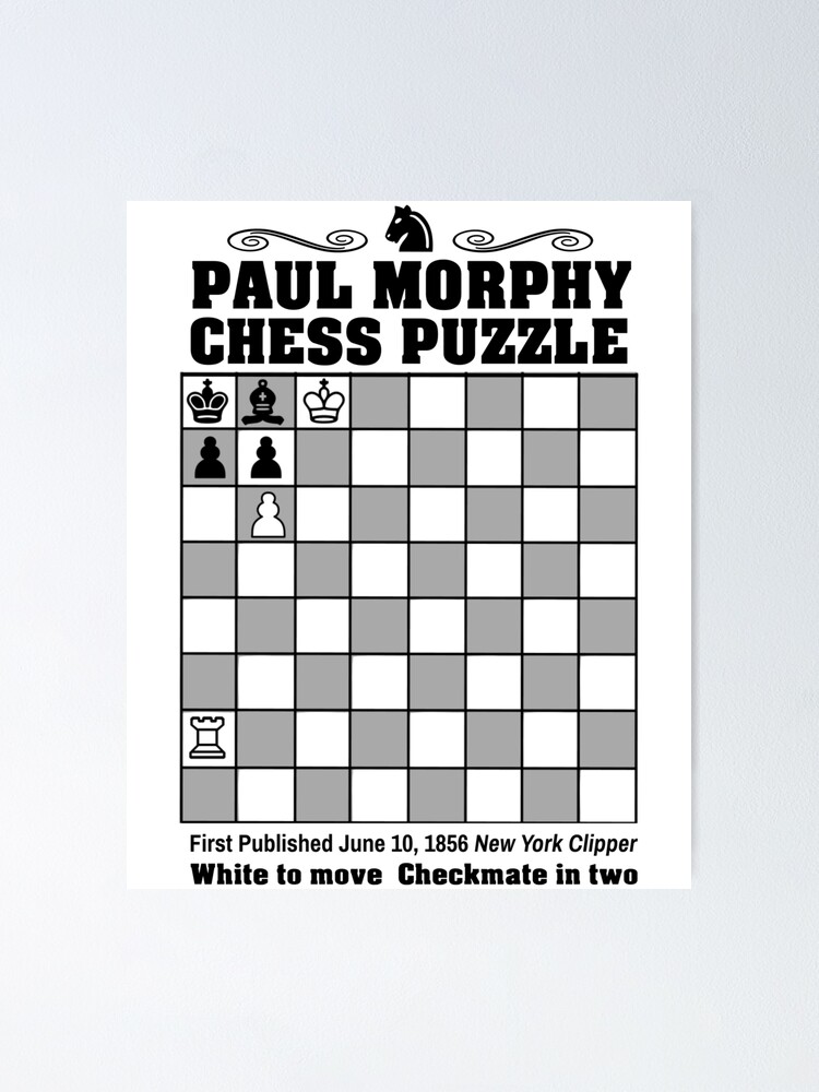 Paul Morphy--Chess Puzzle Art Board Print for Sale by tshdesigns