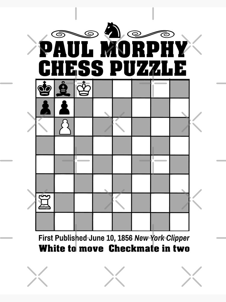 Paul Morphy--Chess Puzzle Art Board Print for Sale by tshdesigns