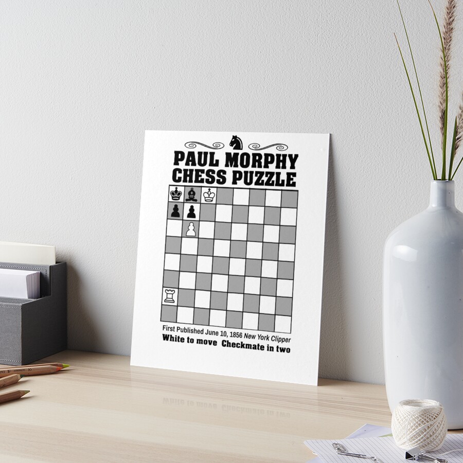 Paul Morphy--Chess Puzzle Art Board Print for Sale by tshdesigns