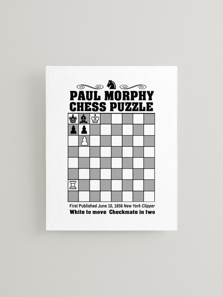 Paul Morphy--Chess Puzzle Art Board Print for Sale by tshdesigns