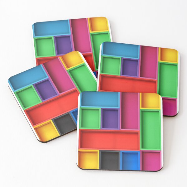 Item preview, Multi Colors Colorful Squares Rectangles Design designed and sold by Opal Print.