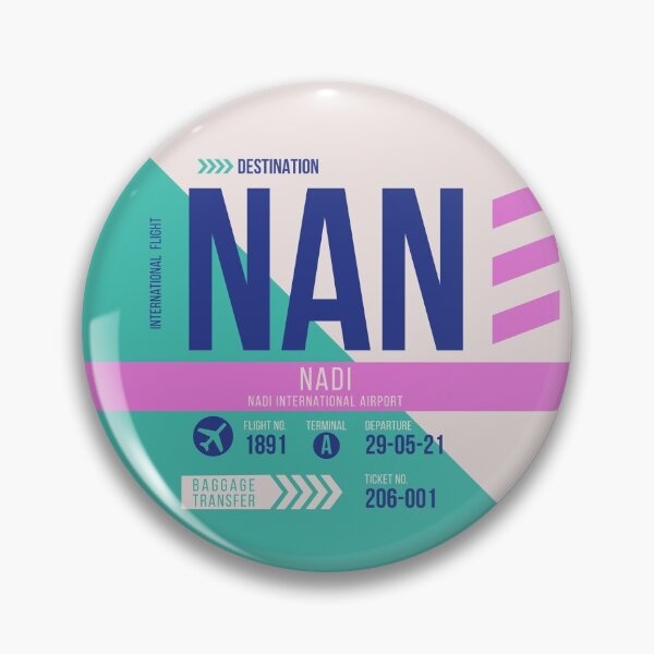 Item preview, Fiji (NAN) Airport Code Baggage Tag designed and sold by SLAG-Creative.