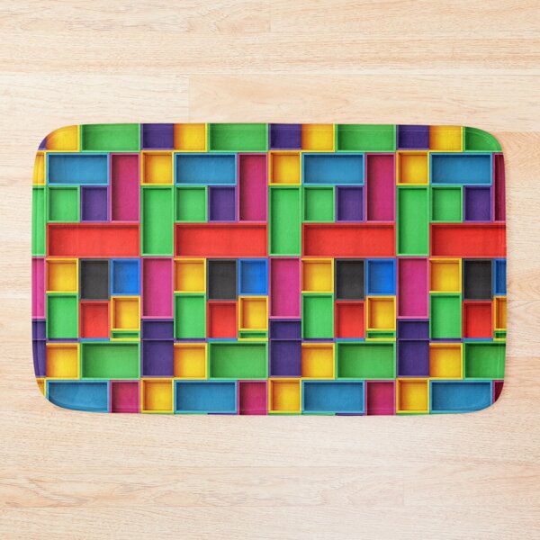 Item preview, Multi Colors Colorful Squares Rectangles Design designed and sold by Opal Print.