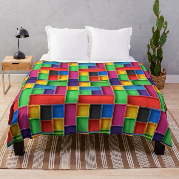 Item preview, Multi Colors Colorful Squares Rectangles Design designed and sold by Opal Print.