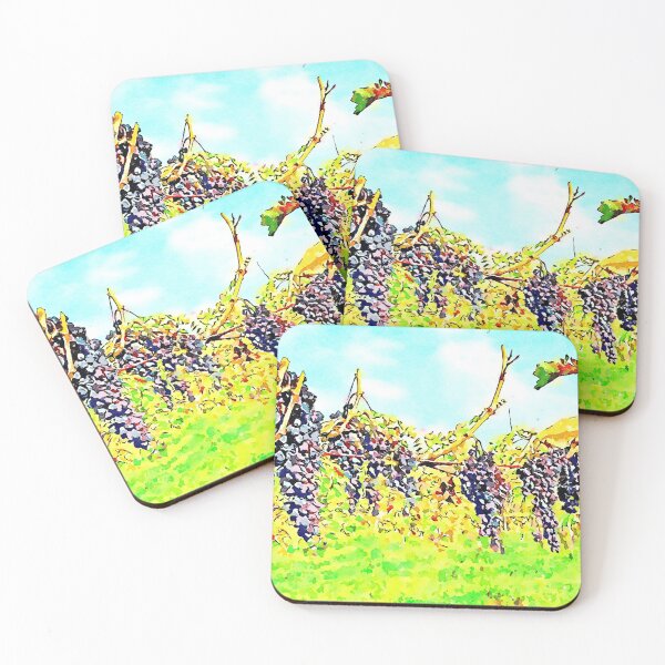 Item preview, Hortus Conclusus: bunches of black grapes in the vineyard designed and sold by Giuseppe Cocco.