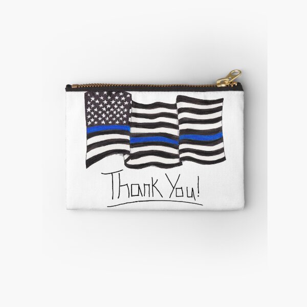 Artikelvorschau, Polizei mit dünner blauer Linie "Danke!" entworfen und verkauft von 100AcrePrincess.