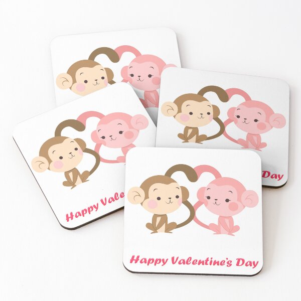 Item preview, couple Animal monkey Valentine's Day  designed and sold by Haxino.