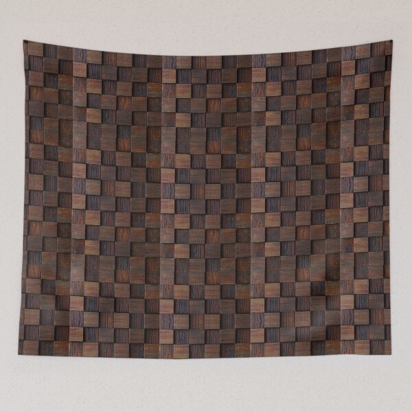 Item preview, Brown Wood Squares Natural Design designed and sold by Opal Print.
