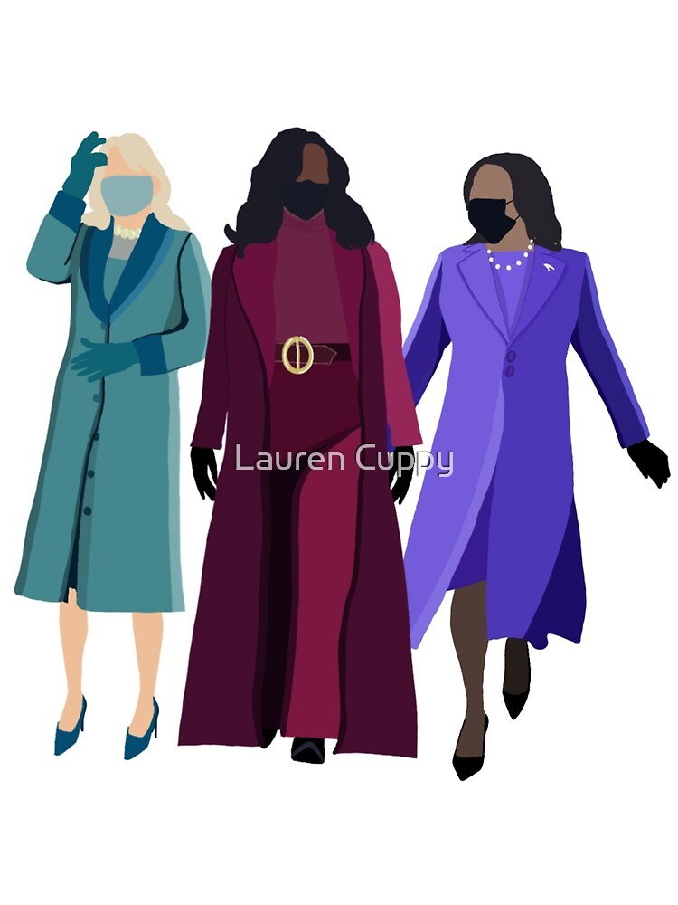 Michelle Obama, Kamala Harris, and Jill Biden—Inauguration 2021 Art Print