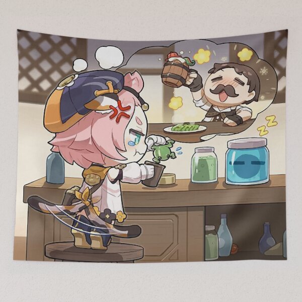 Item preview, Genshin Impact Official Artwork - Diona Trying to Destroy the Wine Industry designed and sold by Krimsy.